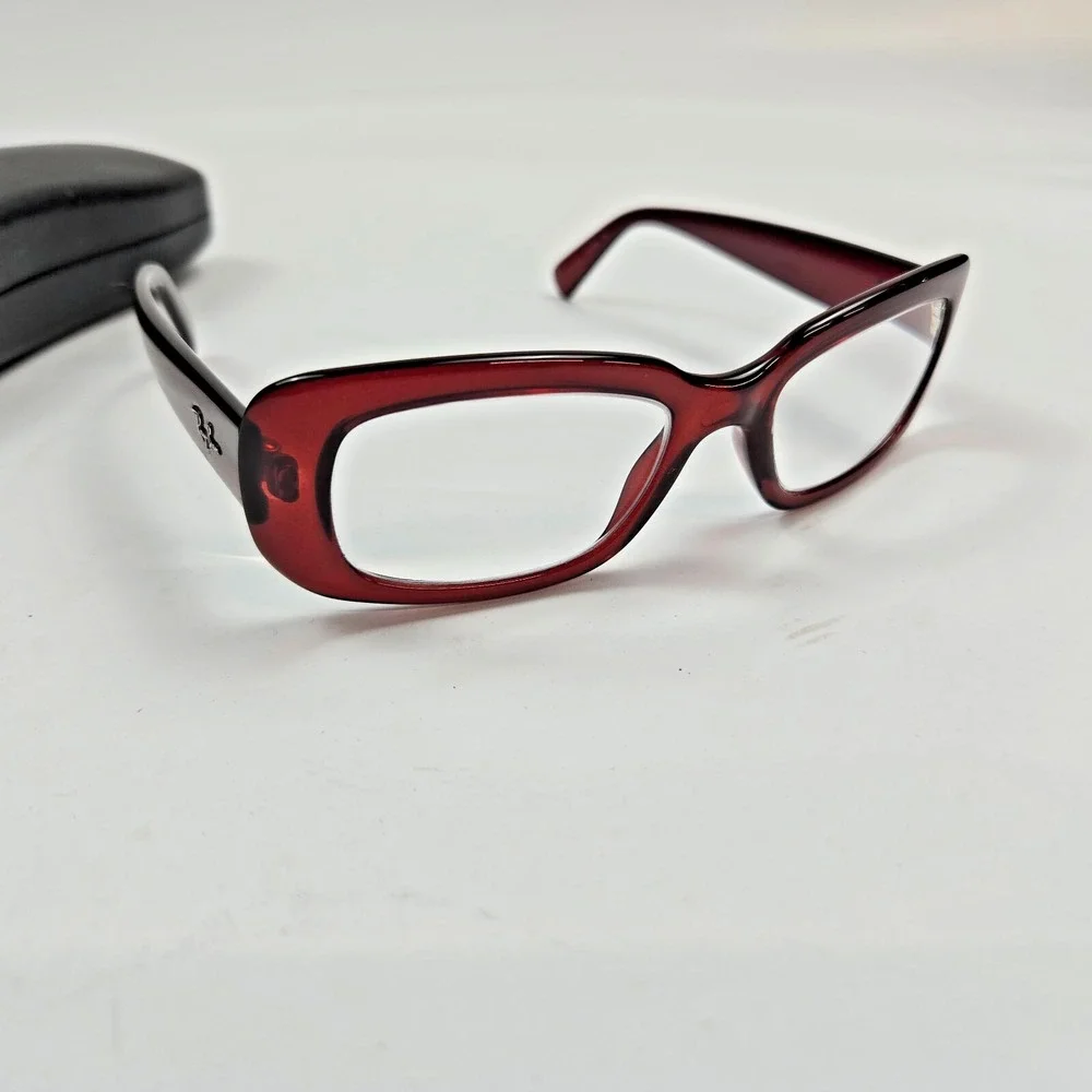 Ray‎ Ban Burgundy Rectangular Glasses Frames Italy RB4122 735/8G 3N